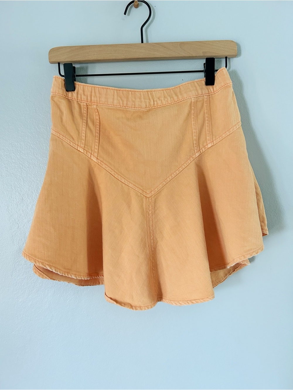 Aerie • Peach orange western Flared Mini Skirt medium
